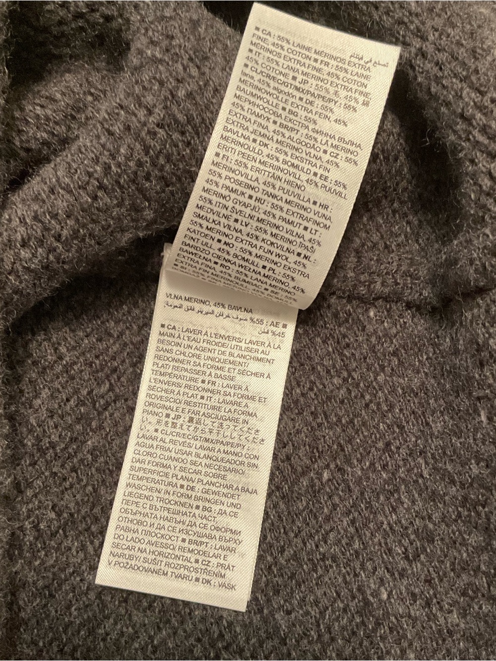 Banana Republic Extra Fine Merino Wool Blend Sweater Gray L EUC Minimalist Chic - Picture 6 of 11